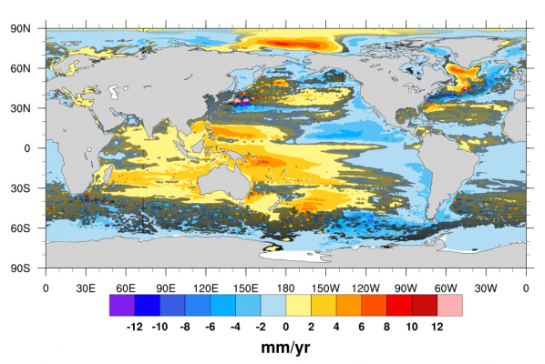 Atmospherically-forced regional sea level trends over 1993-2015 