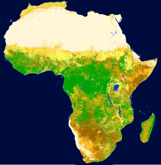 physical map of africa 2022