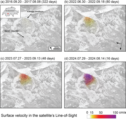 Satellite radars reveal early signs of slope instability years before